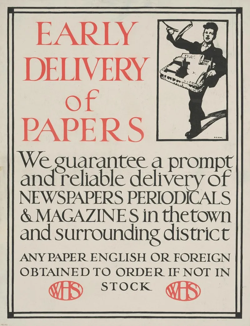 Early Delivery Of Papers Wall Art by Eric Gill - High-Resolution Digital Print