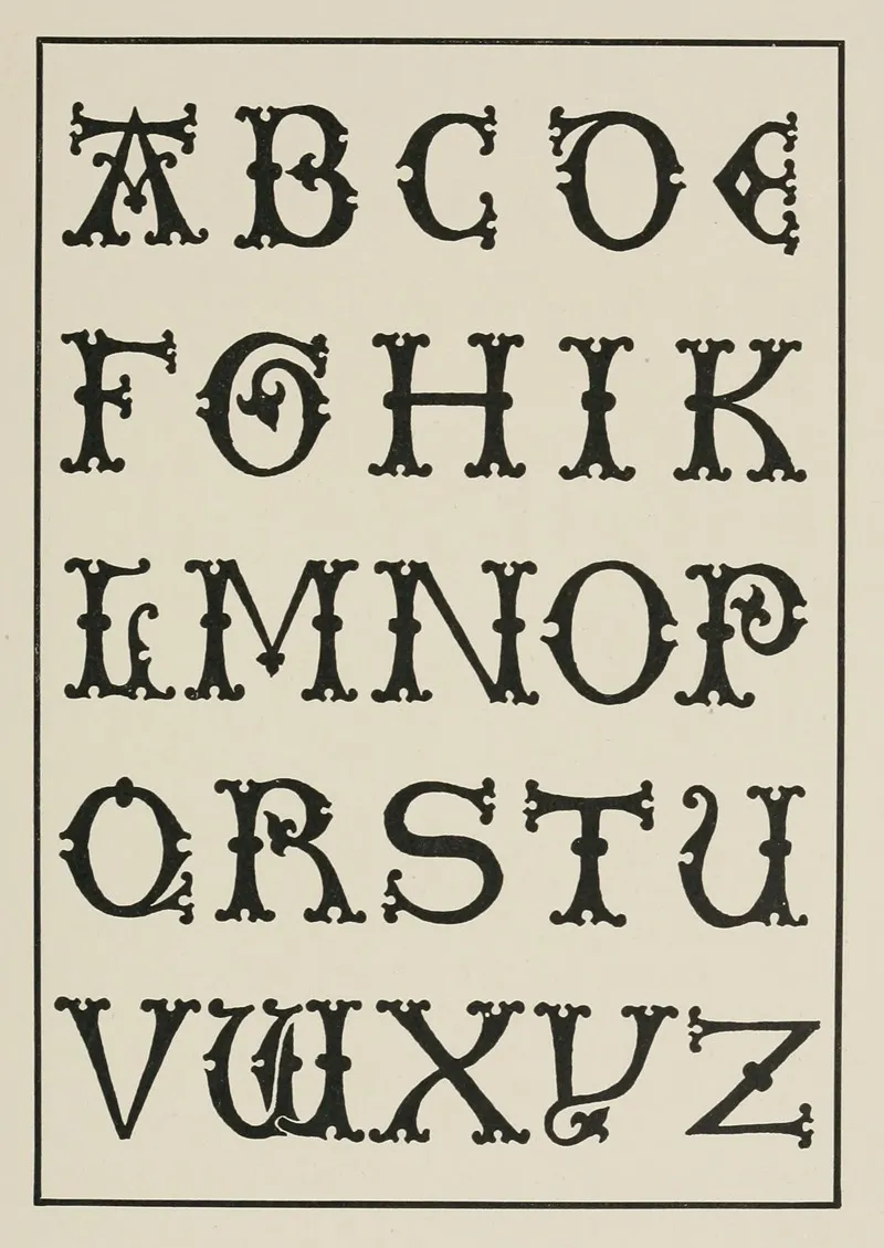 Early English Capitals 1 Wall Art by Frank Chouteau Brown - High-Resolution Digital Print