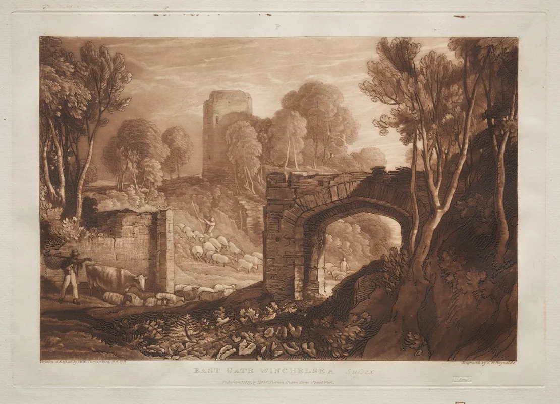 East Gate Winchelsea Sussex Wall Art by Joseph Mallord William Turner - High-Resolution Digital Print