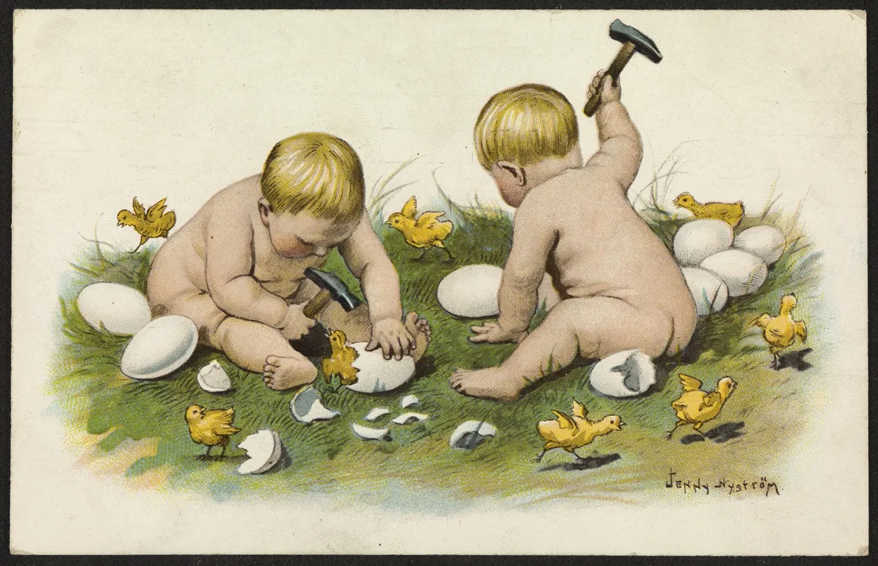 Easter Card 18 Wall Art by Jenny Nyström - High-Resolution Digital Print