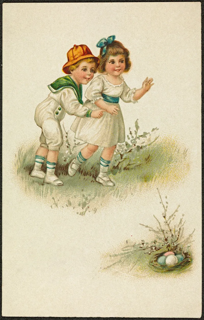 Easter Card 7 Wall Art by Wilhelm Bernhard &amp; Co - High-Resolution Digital Print
