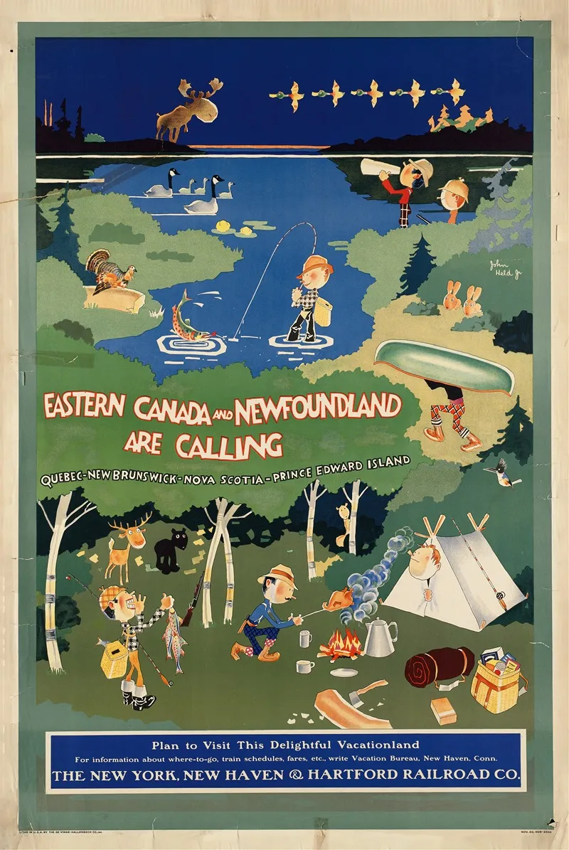 Eastern Canada And Newfoundland Are Calling Wall Art by John Held, Jr. - High-Resolution Digital Print