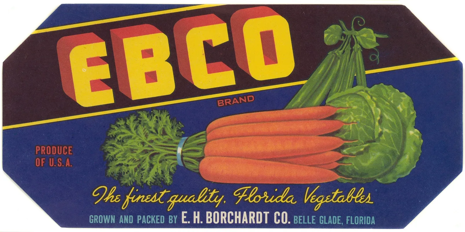 Ebco Brand Vegetable Label