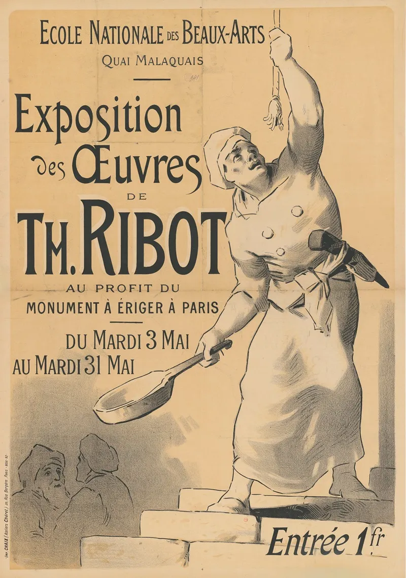 Ecole Nationale Des Beaux Arts Quai Malaquais Exposition Des Oeuvres De Th Ribot Wall Art by Imp. Chaix - High-Resolution Digital Print
