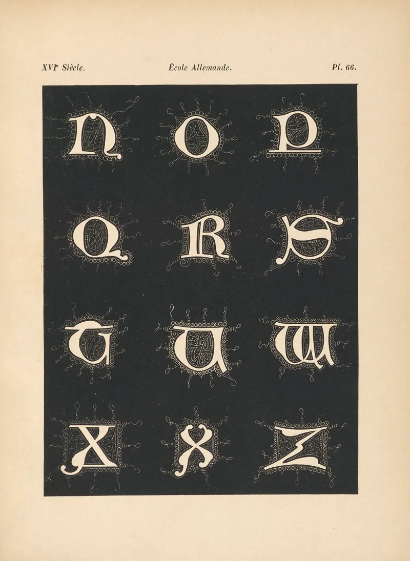 Ecole%e2%80%8e %e2%80%8eallemande Alphabet%e2%80%8e %e2%80%8edonciales%e2%80%8e %e2%80%8etire%e2%80%8e %e2%80%8edun%e2%80%8e %e2%80%8emanuscrit 2 Wall Art by Alfred Prunaire - High-Resolution Digital Print