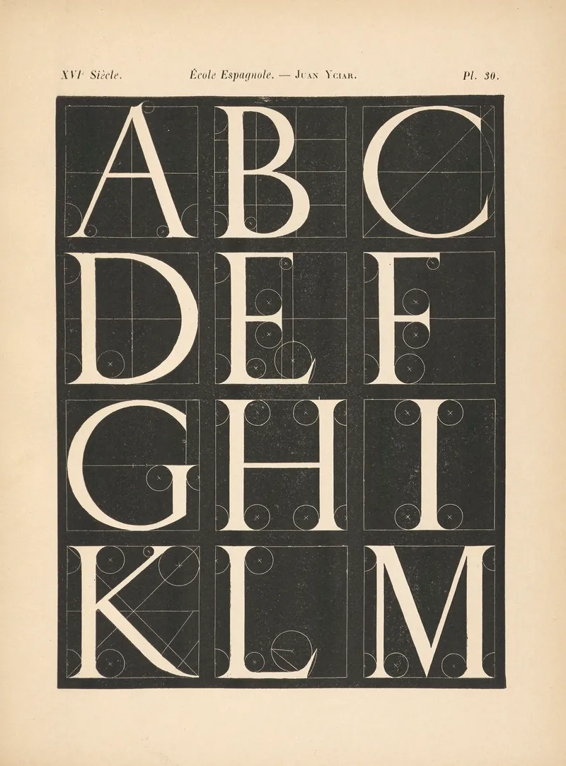 Ecole%e2%80%8e %e2%80%8eespagnole Juan%e2%80%8e %e2%80%8eyciar%e2%80%8e %e2%80%8e Alphabet%e2%80%8e %e2%80%8eattique%e2%80%8e %e2%80%8eavec%e2%80%8e %e2%80%8econstruction%e2%80%8e %e2%80%8egeometri Wall Art by Alfred Prunaire - High-Resolution Digital Print