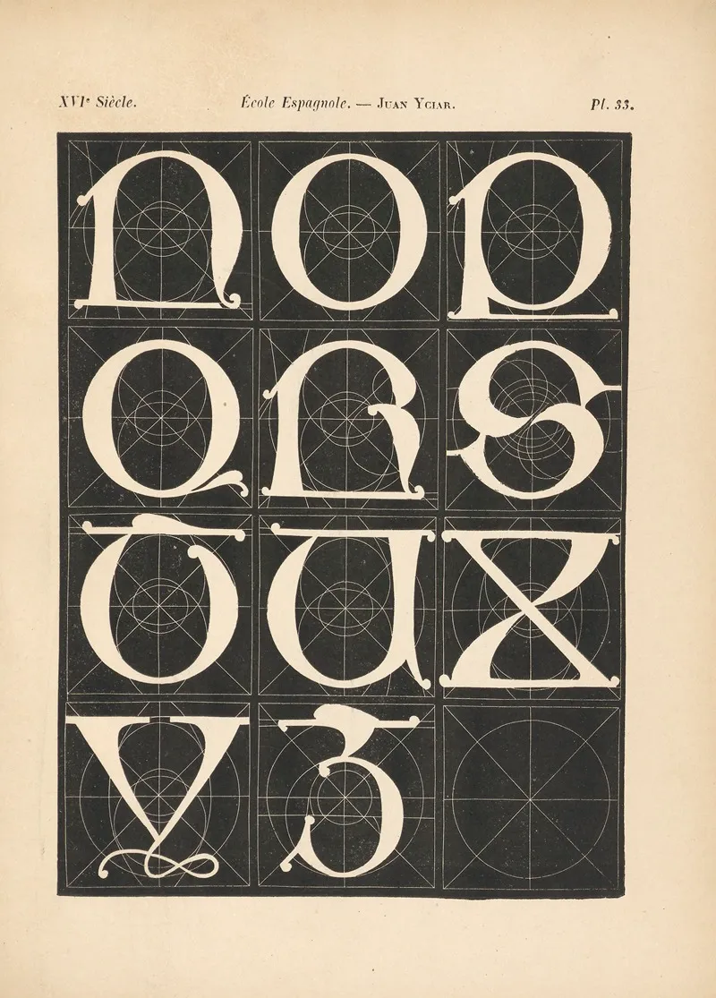 Ecole‎ ‎espagnole Juan‎ ‎yciar‎ ‎ Alphabet‎ ‎gothique 2 Wall Art by Alfred Prunaire - High-Resolution Digital Print