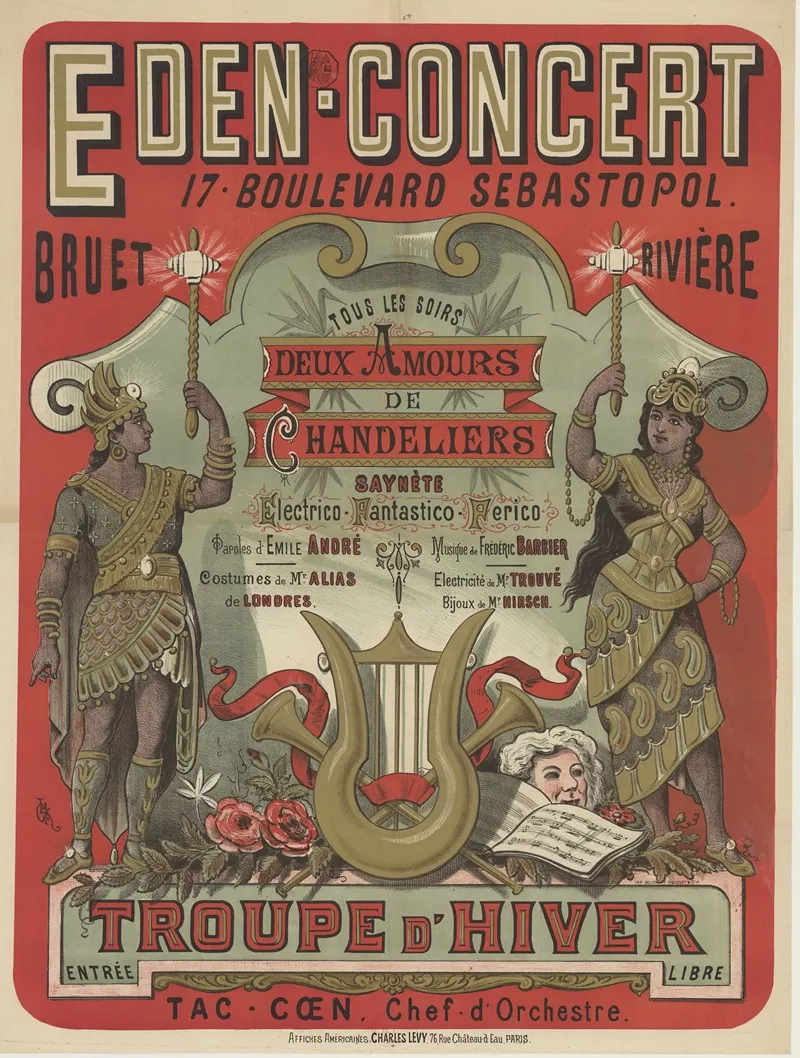 Eden Concert 17 Boulevard Sebastopol Tous Les Soirs Deux Amours De Chandeliers