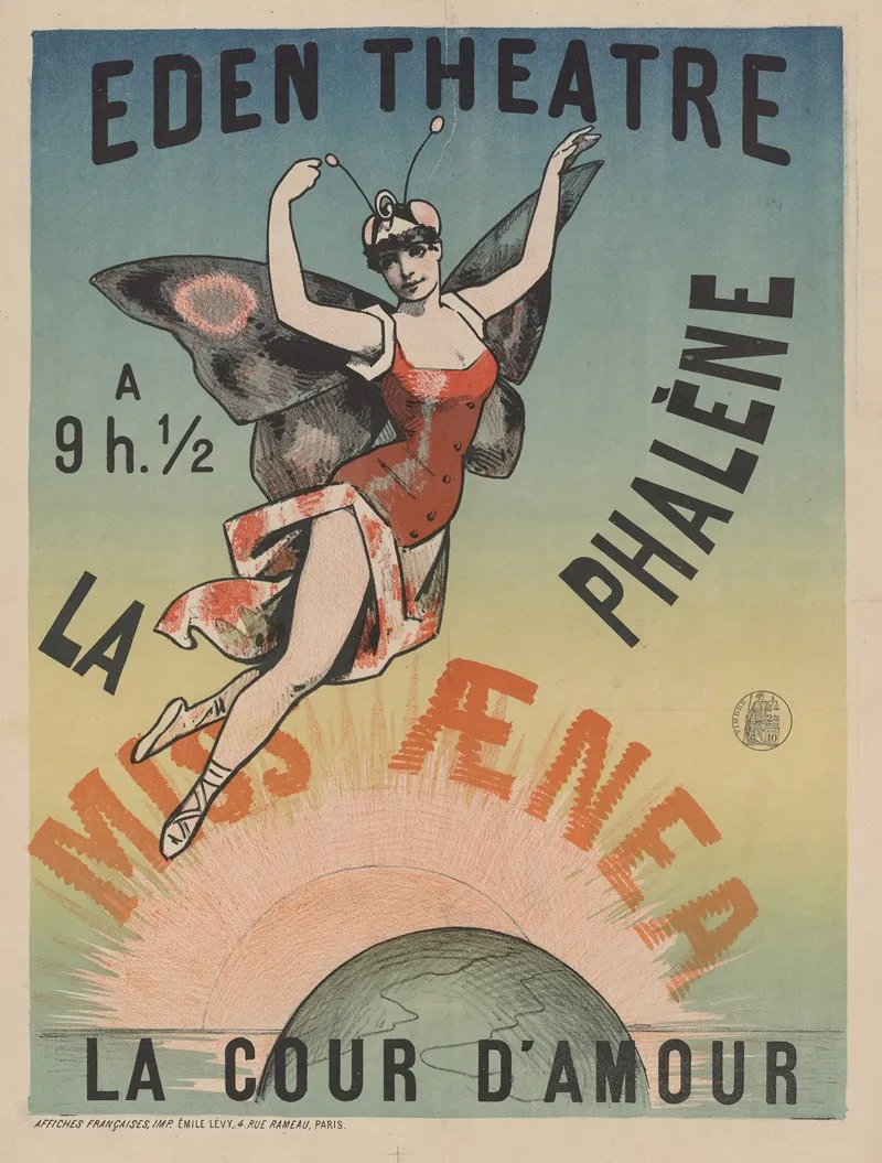 Eden Theatre La Phalene Ballet Miss Aenea La Cour Damour Ballet Wall Art by Imp. Emile Lévy - High-Resolution Digital Print