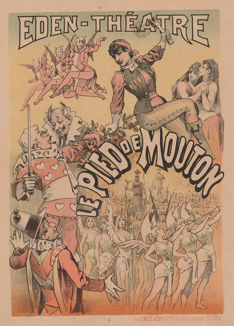 Eden Theatre Le Pied De Mouton Wall Art by Imp. Emile Lévy - High-Resolution Digital Print