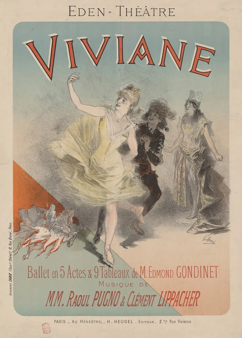 Eden Theatre Viviane Ballet En 5 Actes Et 9 Tableaux De M Edmond Gondinet