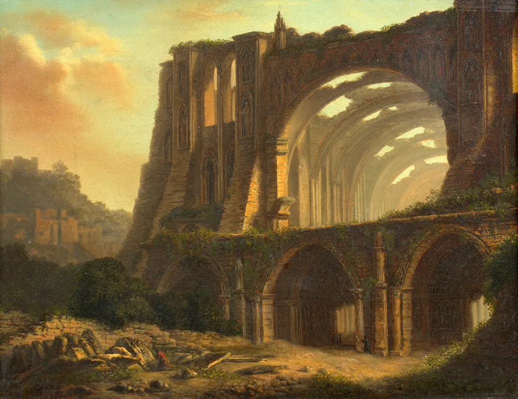 Edifice Gothique En Ruine Wall Art by Fleury Epinat - High-Resolution Digital Print