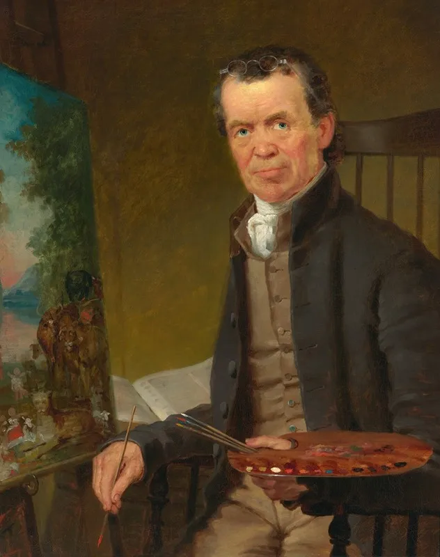 Edward Hicks Painting The Peaceable Kingdom Wall Art by Thomas Hicks - High-Resolution Digital Print