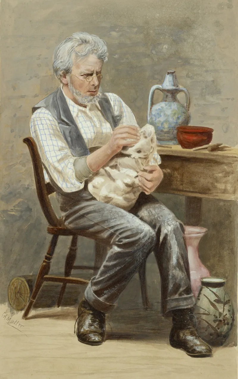Edward S Willard As Cyrus Blenkarn In The Play The Middleman Wall Art by Conrad A. Müller - High-Resolution Digital Print