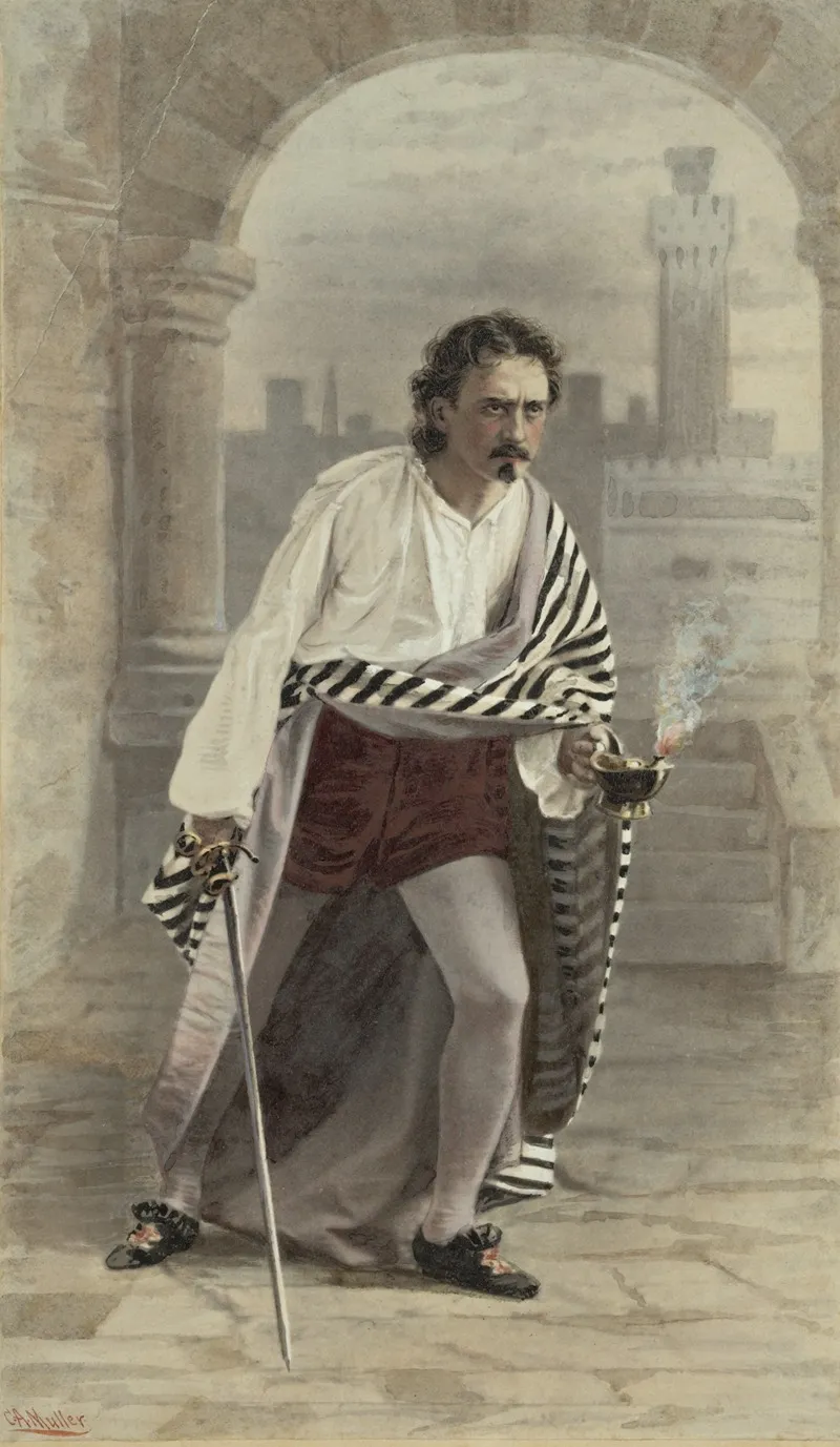 Edwin Booth As Othello Wall Art by Conrad A. Müller - High-Resolution Digital Print