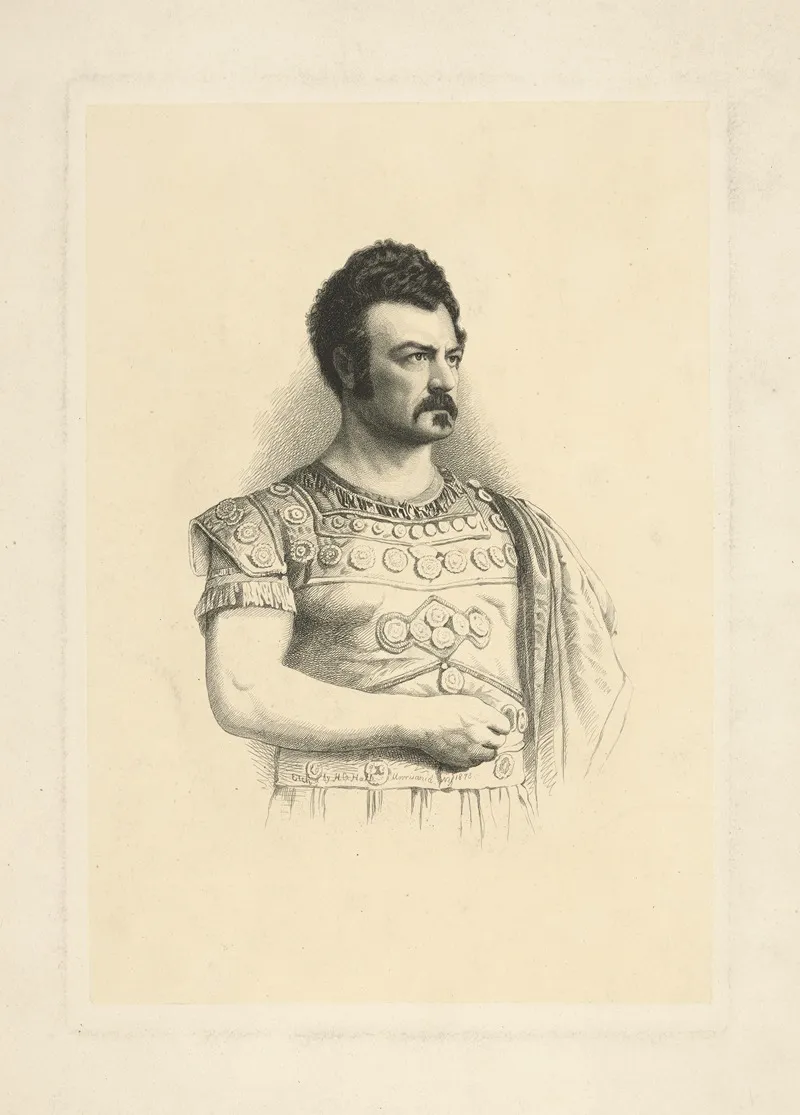 Edwin Forrest As Spartacus The Gladiator Act V Scene I Wall Art by H. G. Hall - High-Resolution Digital Print