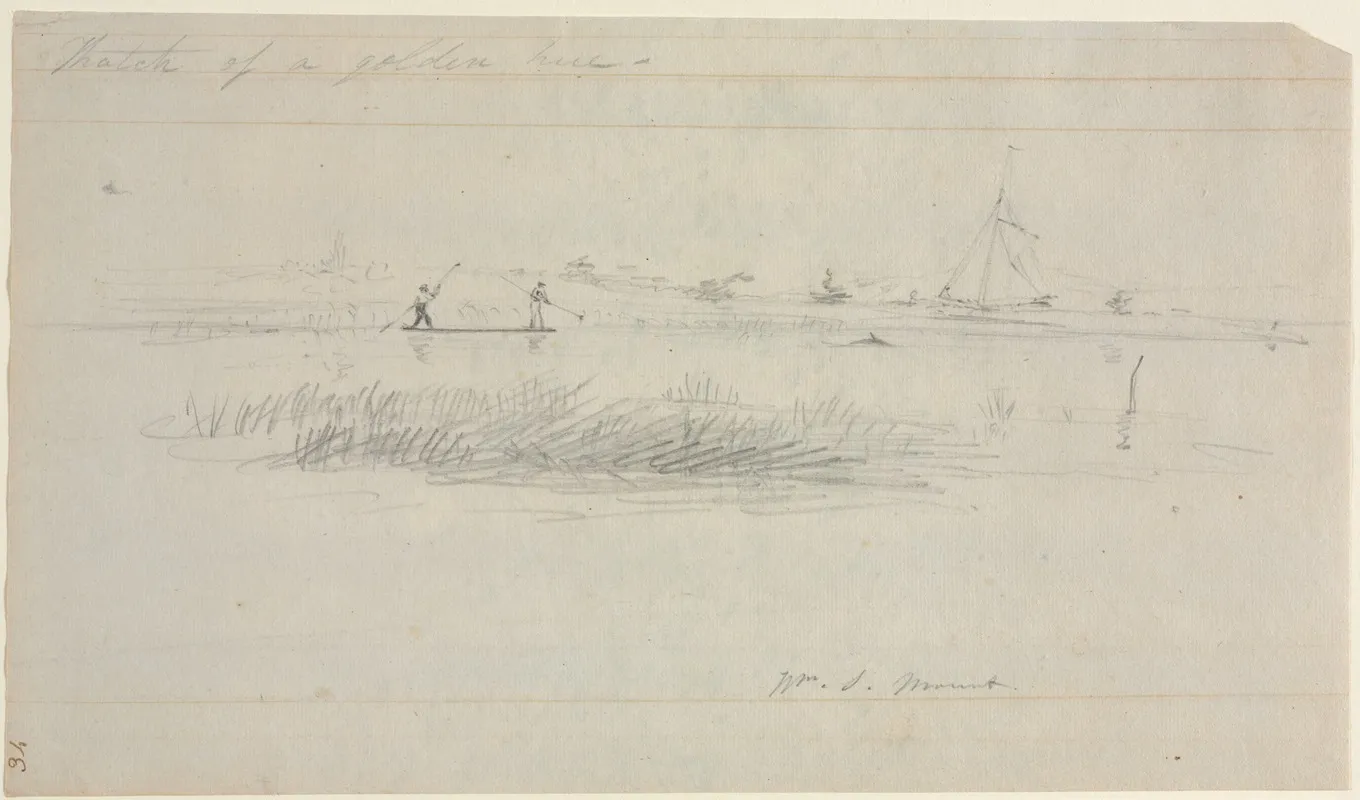 Eel Spearing At Setauket Long Island New York