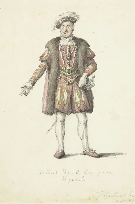 Een Acteur Als Koning Hendrik Viii Van Engeland