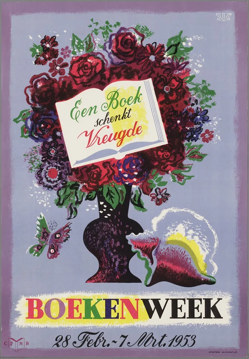 Een Boek Schenkt Vreugde Wall Art by Nout & Co - High-Resolution Digital Print