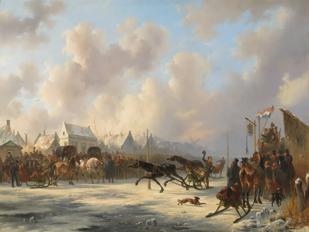 Een Harddraverij Te Zaandam Wall Art by Wouterus Verschuur - High-Resolution Digital Print