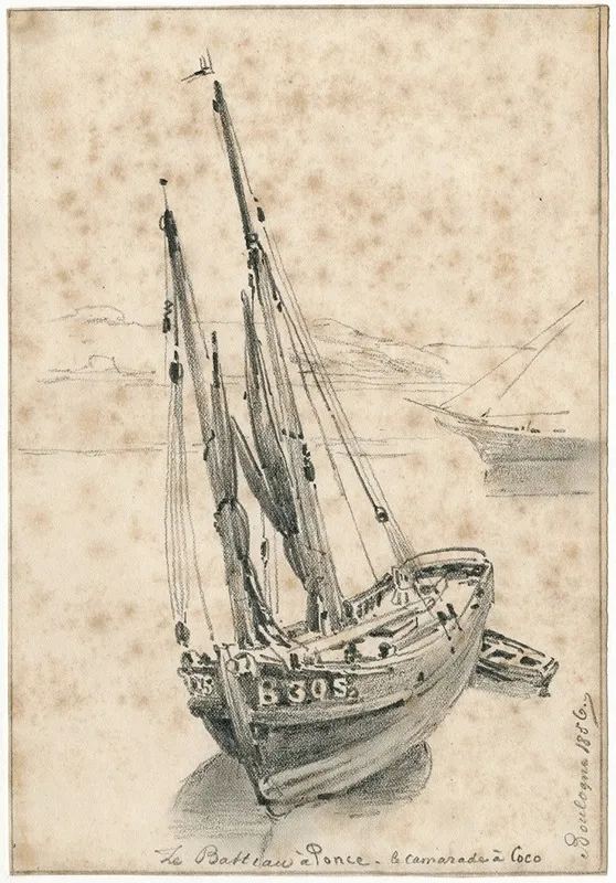 Een Zeilboot Op Het Strand Bij Boulogne