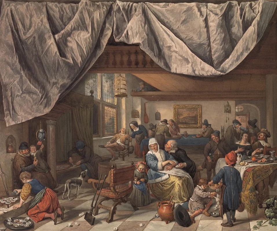 Eene Voorstelling Van Het Menschelijk Leven Naar Jan Steen
