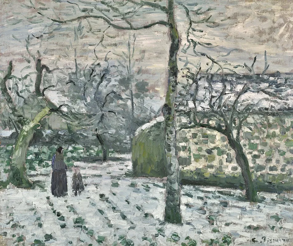 Effet De Neige A Montfoucault 2 Wall Art by Camille Pissarro - High-Resolution Digital Print