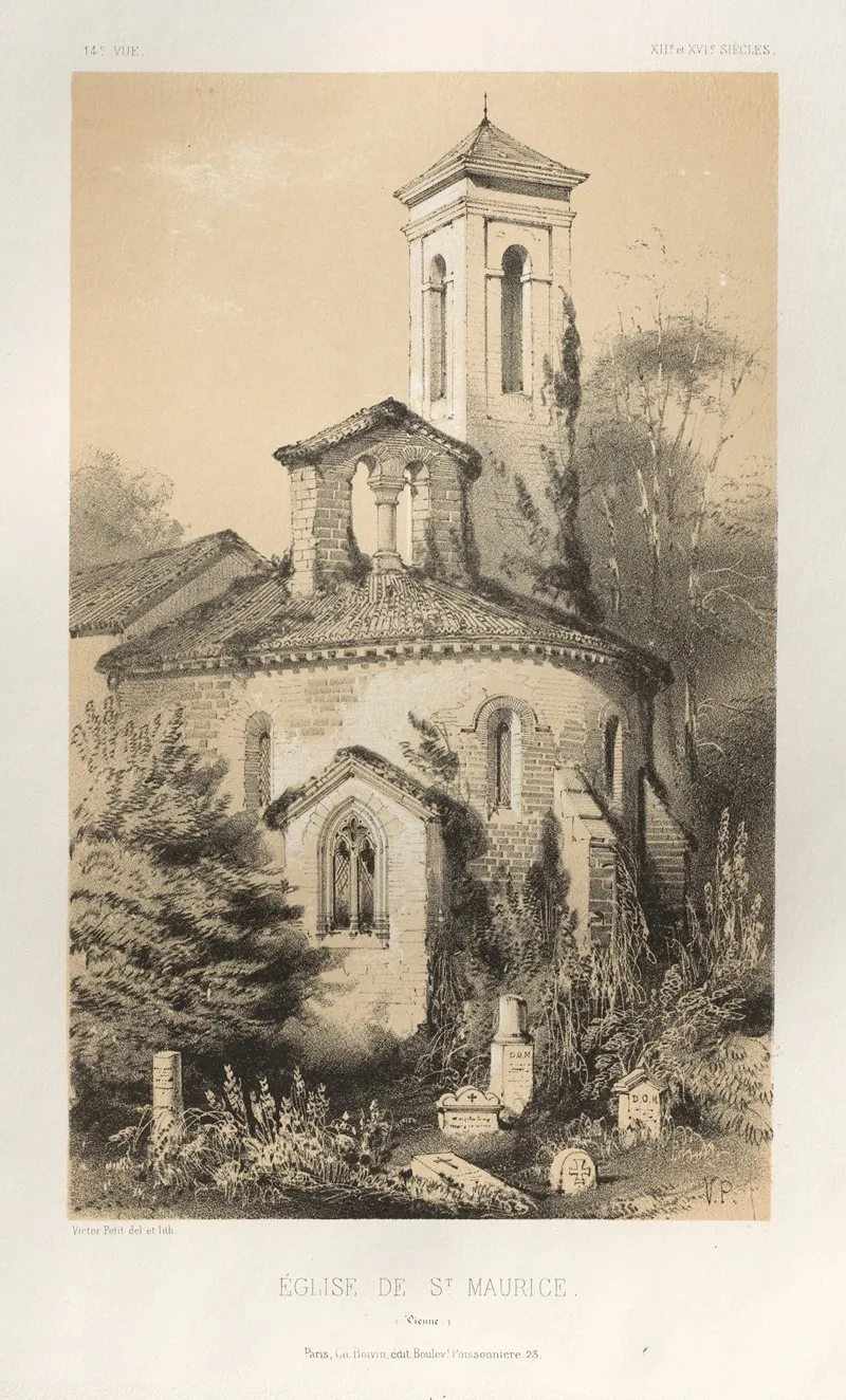 Eglise De St Maurice Vienne Wall Art by Victor Petit - High-Resolution Digital Print