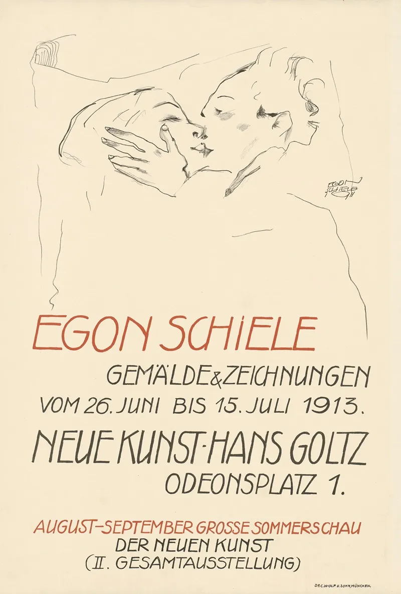 Egon Schiele Gemalde Und Zeichnungen Neue Kunst Hans Goltz Wall Art by Egon Schiele - High-Resolution Digital Print