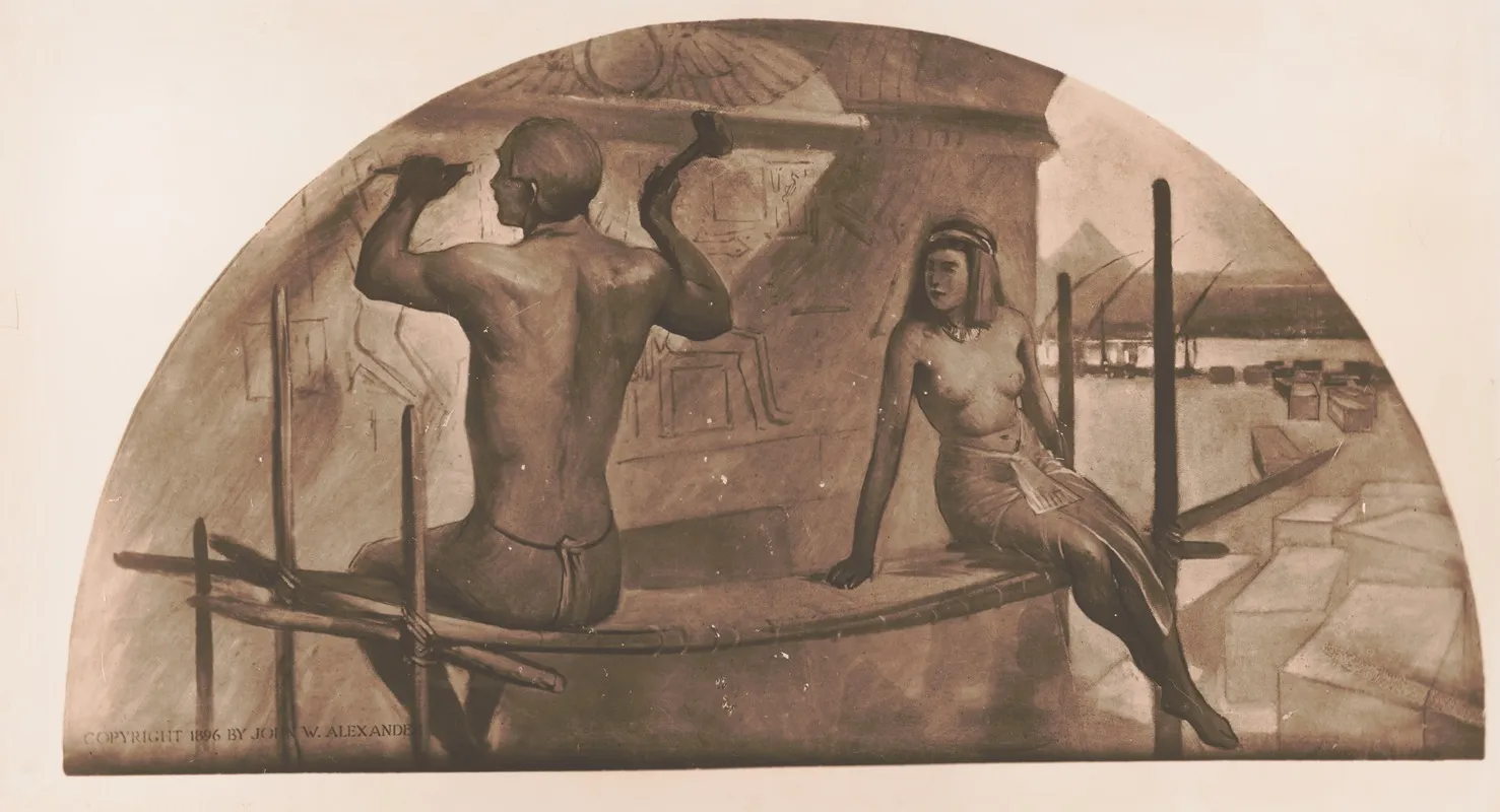 Egpytian Hieroglyphics Wall Art by John White Alexander - High-Resolution Digital Print