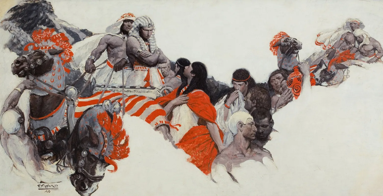 Egyptian Scene Wall Art by Edmund Franklin Ward - High-Resolution Digital Print