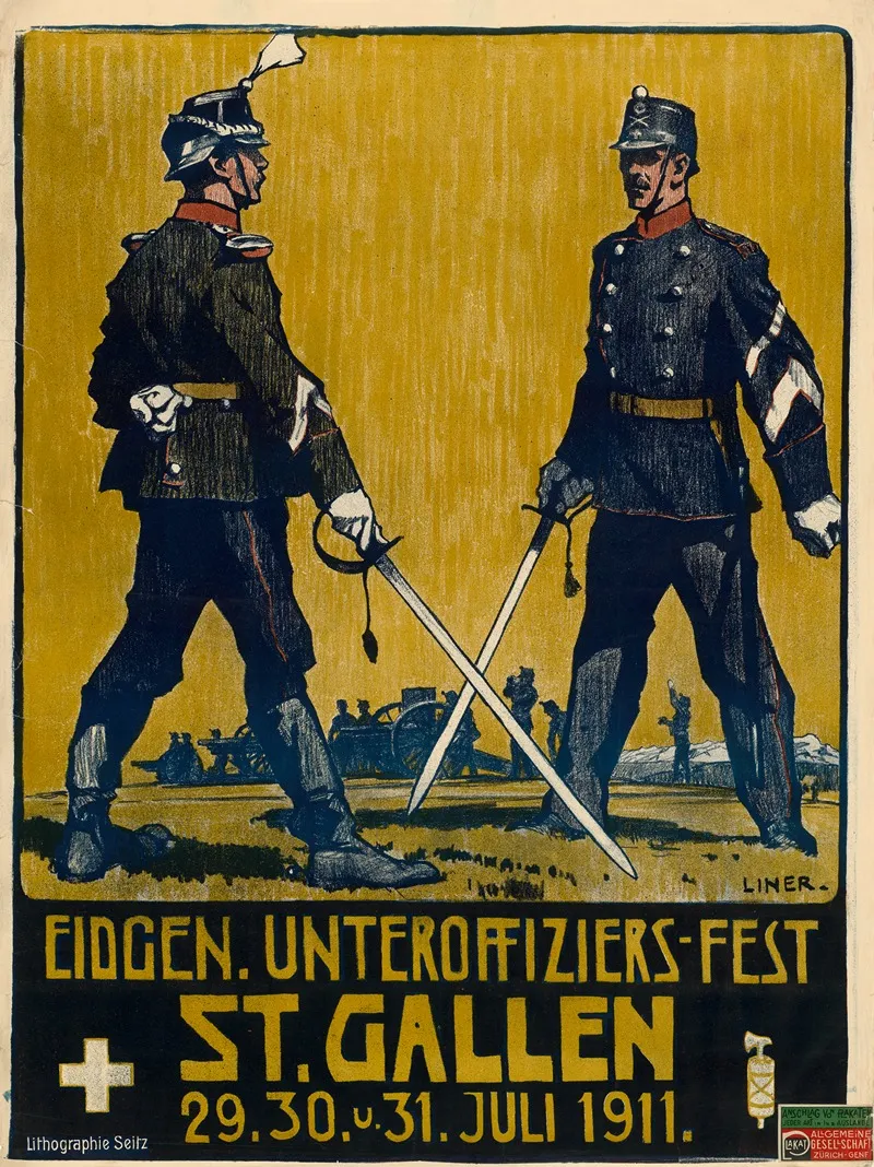 Eidgn Unteroffiziers Fest St Gallen 1911 Wall Art by Carl August Liner - High-Resolution Digital Print