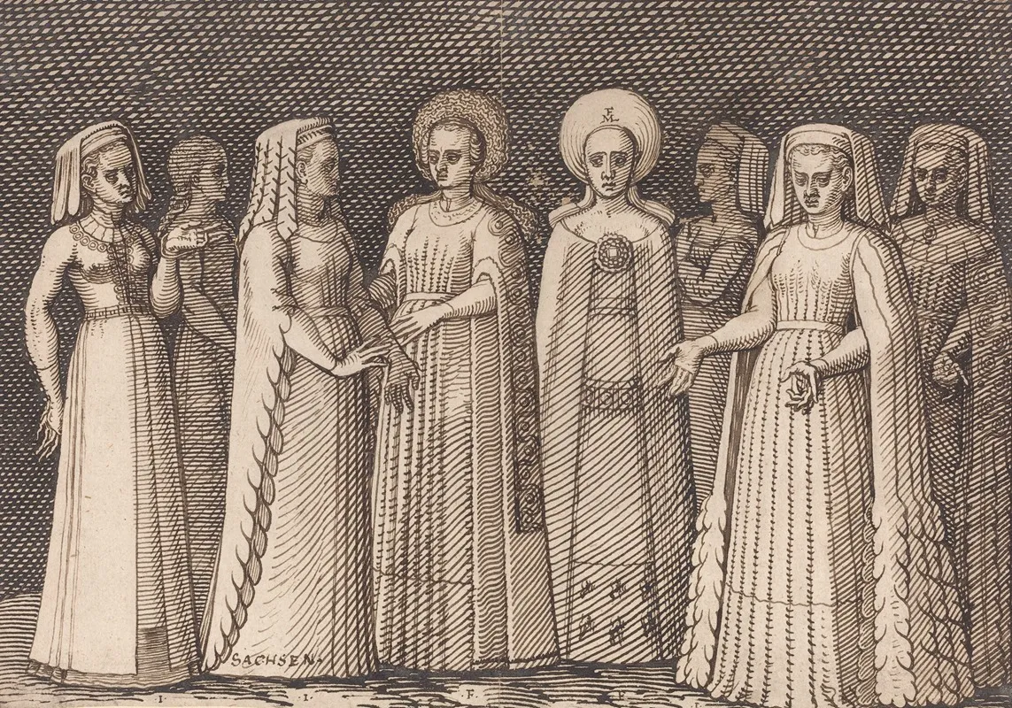 Eight Ladies In Ancient Costumes