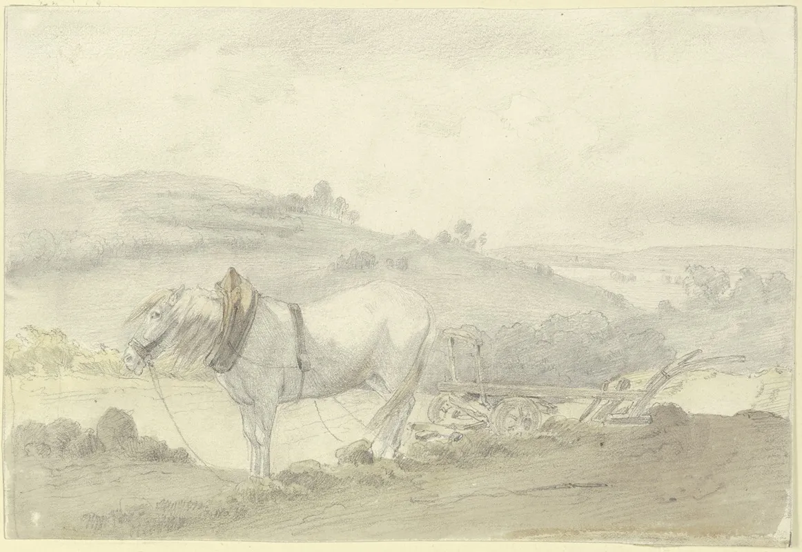 Ein Ackerpferd Vor Dem Pflug Wall Art by Friedrich Wilhelm Keyl - High-Resolution Digital Print