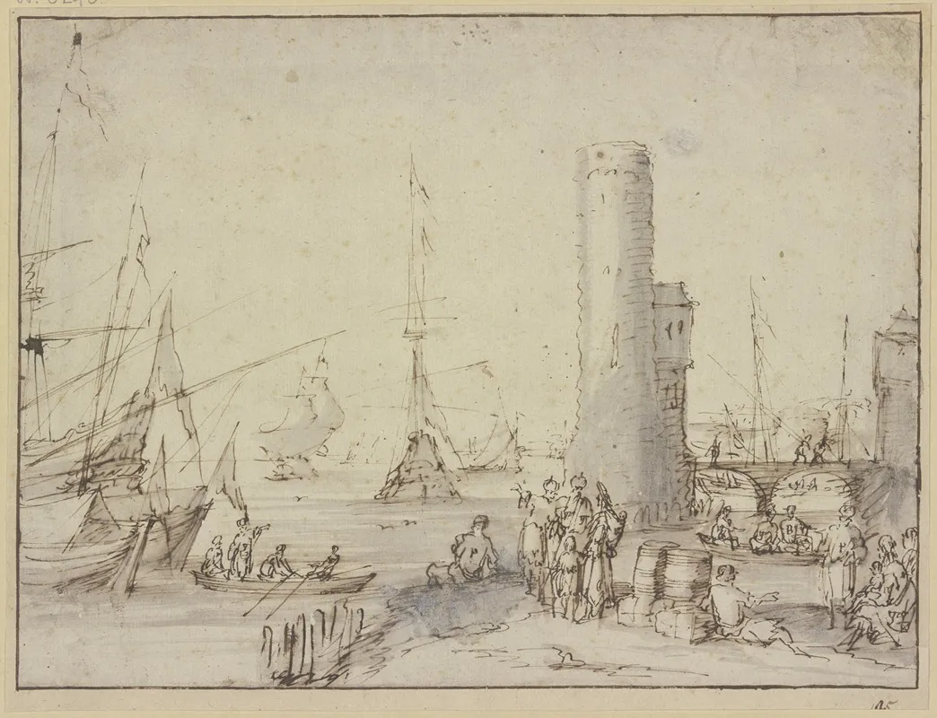 Ein Hafen Mit Einem Leuchtturm