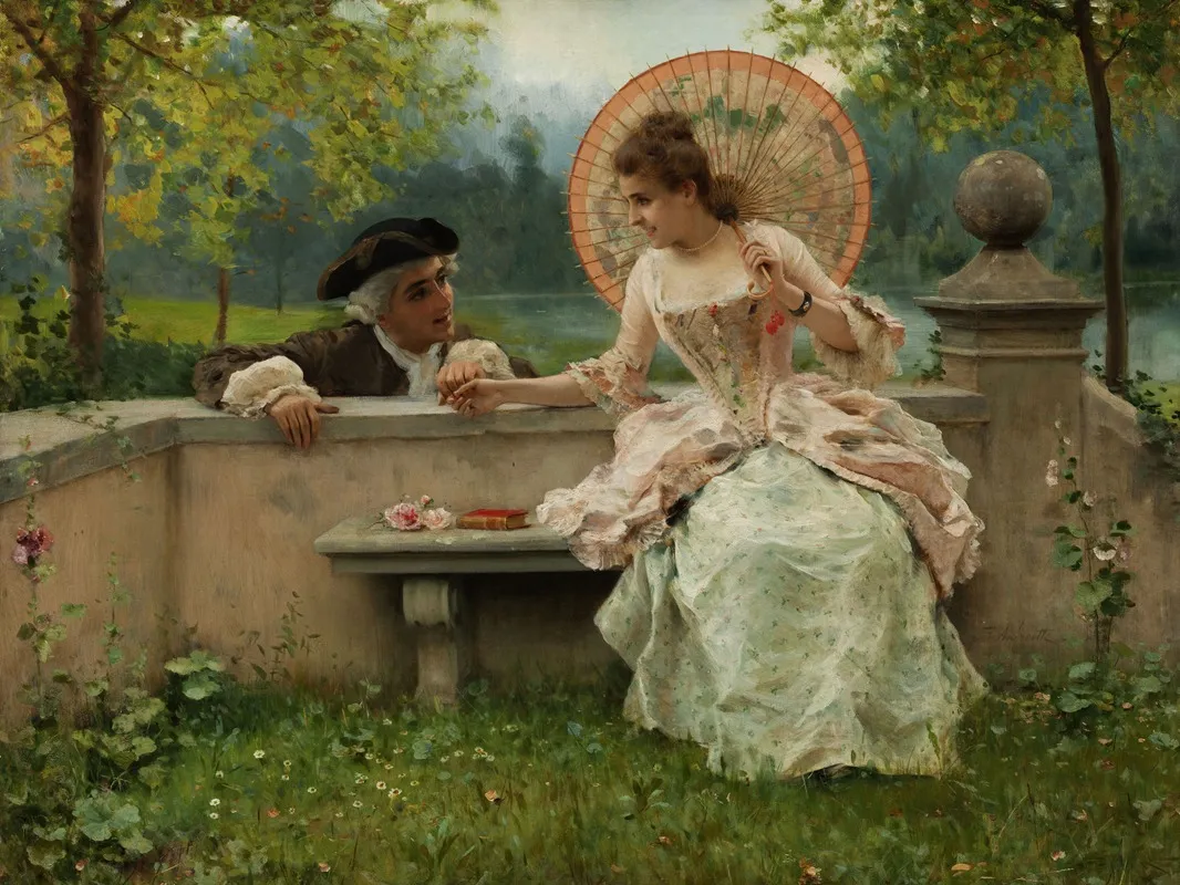 Ein Verliebtes Gesprach Im Park Wall Art by Federico Andreotti - High-Resolution Digital Print