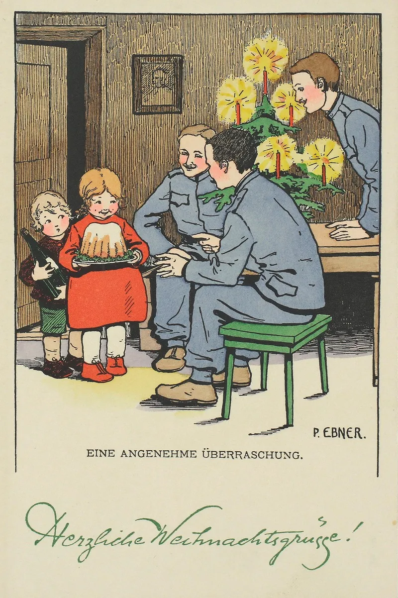 Eine Angenehme Uberraschung Herzliche Weihnachtsgruse Wall Art by Pauli Ebner - High-Resolution Digital Print