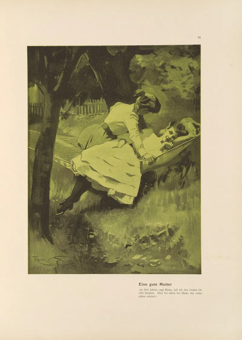 Eine Gute Mutter Wall Art by Ferdinand Freiherr von Reznicek - High-Resolution Digital Print