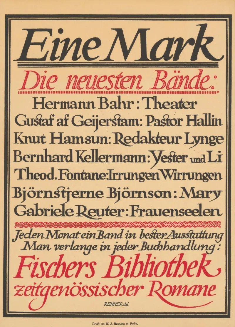 Eine Mark Die Neuesten Bande Wall Art by Renner - High-Resolution Digital Print