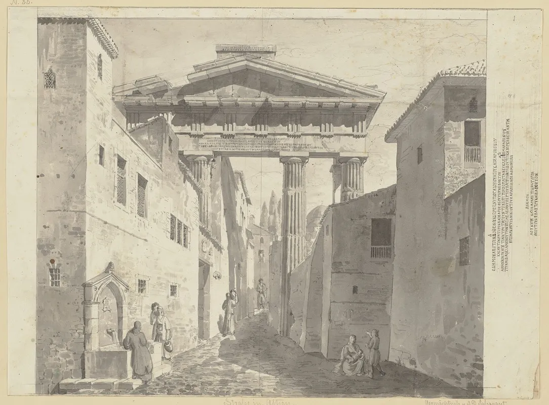 Eine Portikus Dorischer Ordnung In Athen Wall Art by Joseph Thürmer - High-Resolution Digital Print