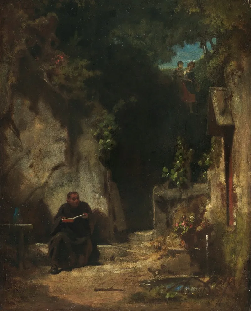 Einsiedler Mit Madchen Wall Art by Carl Spitzweg - High-Resolution Digital Print