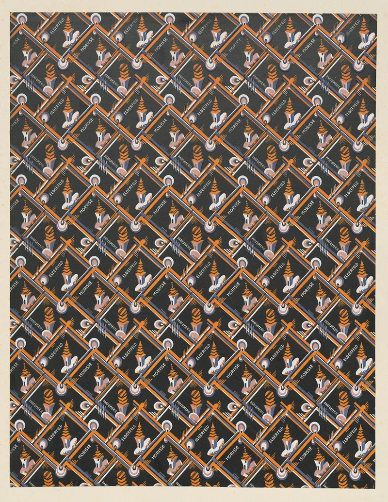 Einwickelpapier Fur Die Parfumeriefabrik Dr R Morisse Co Elberfeld 2 Wall Art by Walter Kampmann - High-Resolution Digital Print