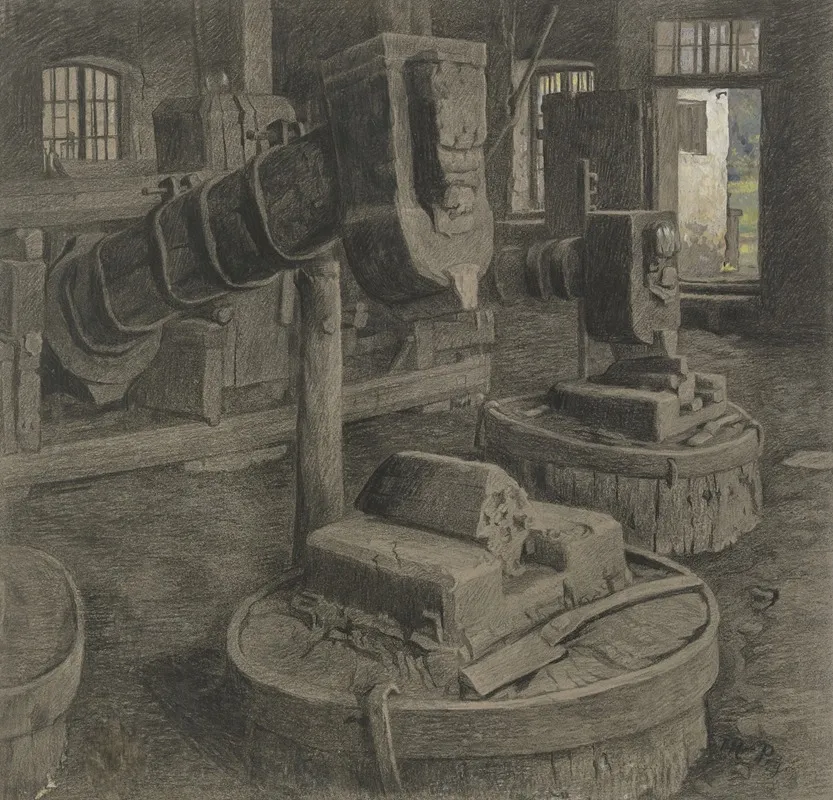 Eisenhammer Hammerschmied Mall In Bruck An Der Ahr Wall Art by Klementine Noll-Prenger - High-Resolution Digital Print