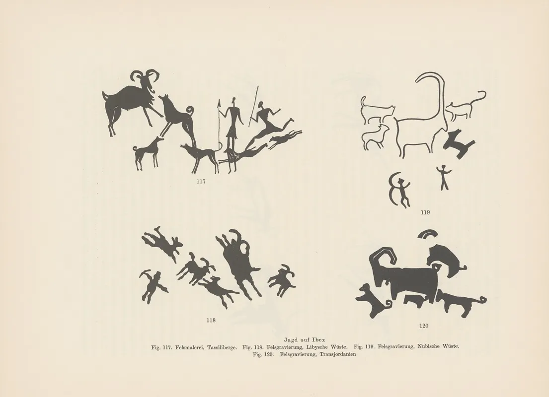 Ekade Ektab Die Felsbilder Fezzans Pl 09 Wall Art by Leo Frobenius - High-Resolution Digital Print