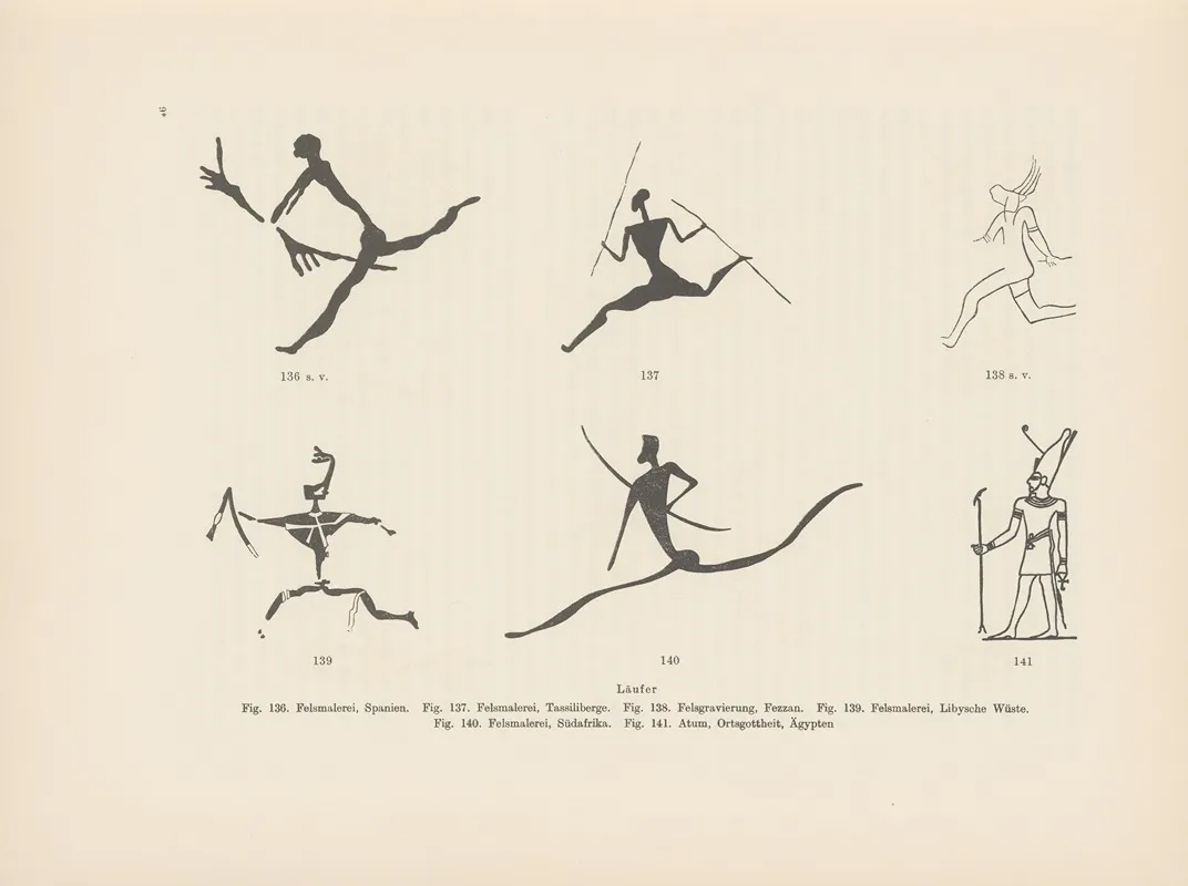 Ekade Ektab Die Felsbilder Fezzans Pl 11 Wall Art by Leo Frobenius - High-Resolution Digital Print