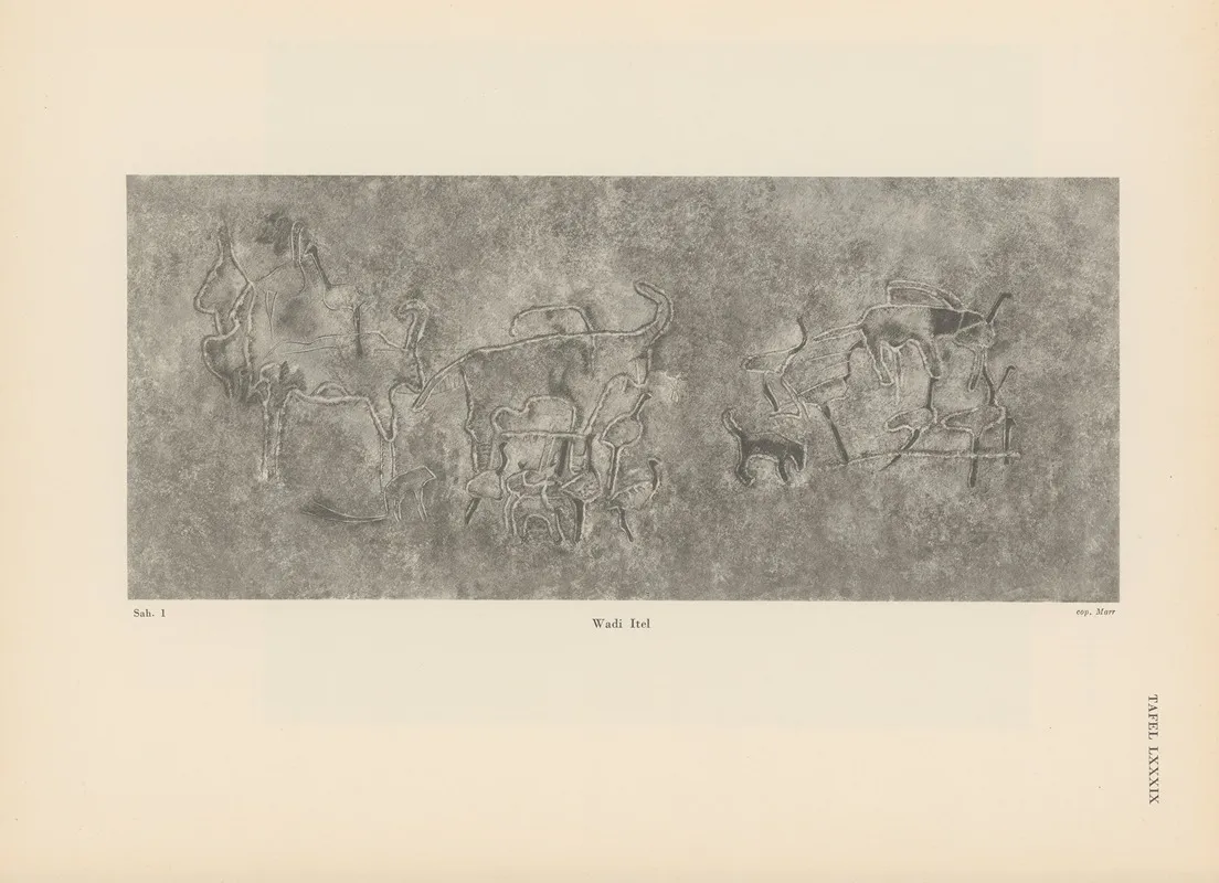 Ekade Ektab Die Felsbilder Fezzans Pl 79 Wall Art by Leo Frobenius - High-Resolution Digital Print