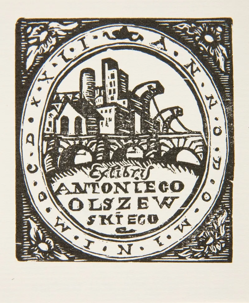 Ekslibris Antoniego Olszewskiego 1879 1942 Wall Art by Edgar Norwerth - High-Resolution Digital Print