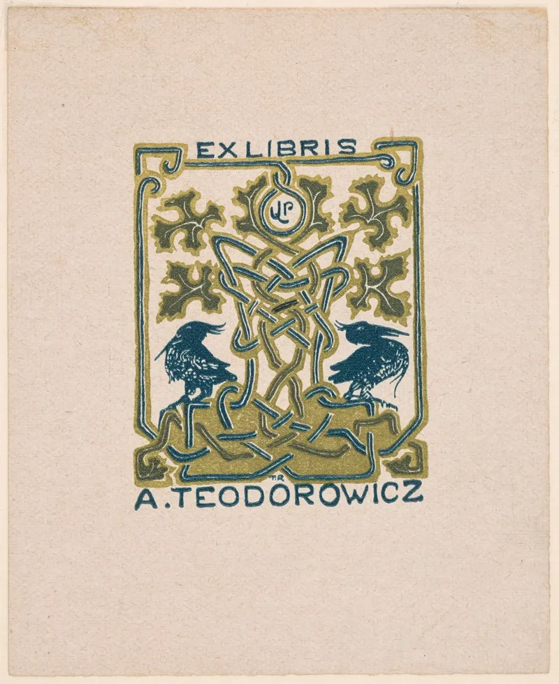 Ekslibris Augusta Teodorowicza Wall Art by Tadeusz Rychter - High-Resolution Digital Print