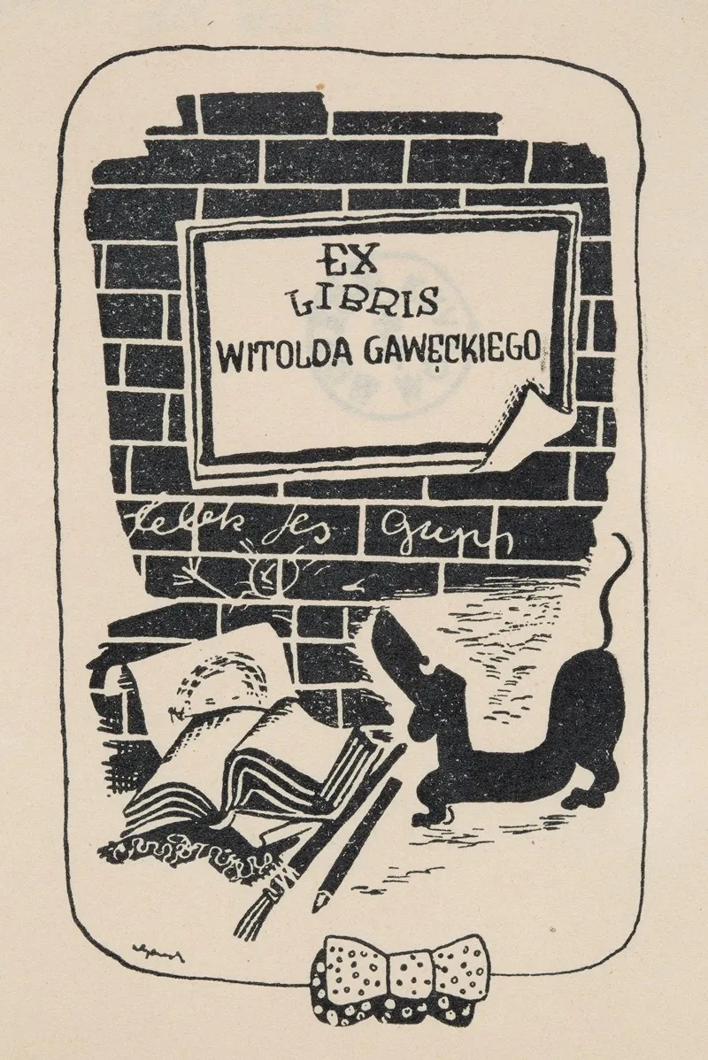 Ekslibris Autoekslibris Witolda Gaweckiego 1911 1946 Wall Art by Witold Gawęcki - High-Resolution Digital Print