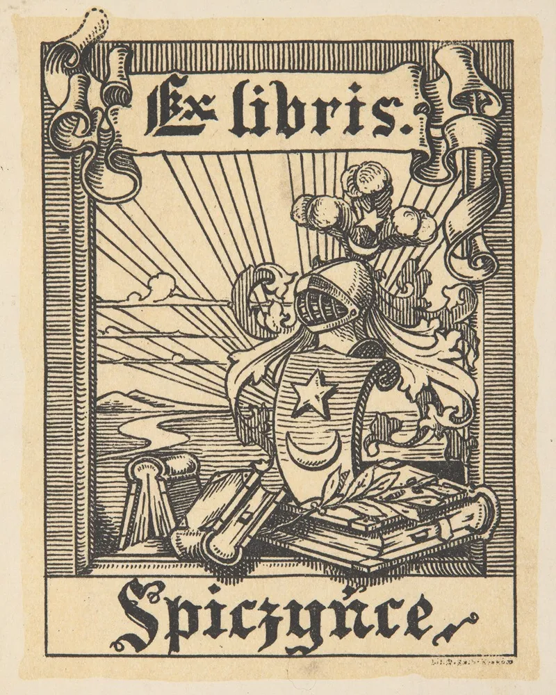 Ekslibris Biblioteki Teresy I Henryka Tyszkiewiczow W Spiczyncach 2 Wall Art by Marcin Salb - High-Resolution Digital Print